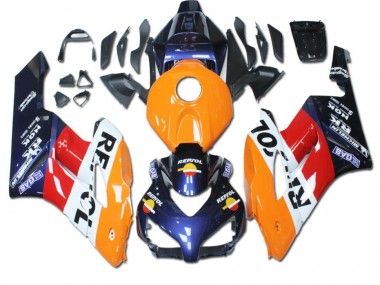 CBR 1000 RR 04-05 Motorrad Verkleidungen - Orange Rot Blau Repsol