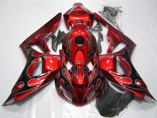 CBR 1000 RR 06-07 Motorrad Verkleidung - Rote Schwarz Flamme CBR 1000 RR 06-07 Motorrad Verkleidung - Rote Schwarz Flamme