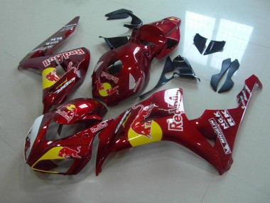 CBR 1000 RR 06-07 Motorrad Verkleidungen - Candy Rot Rot Bull