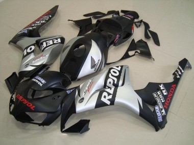 CBR 1000 RR 06-07 Motorrad Verkleidungen - Matt Schwarz Silber Repsol