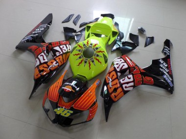 CBR 1000 RR 06-07 Motorrad Verkleidungen - Rossi Fluro Grün