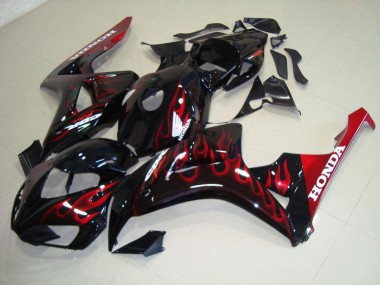 CBR 1000 RR 06-07 Motorrad Verkleidungen - Rot Flamme
