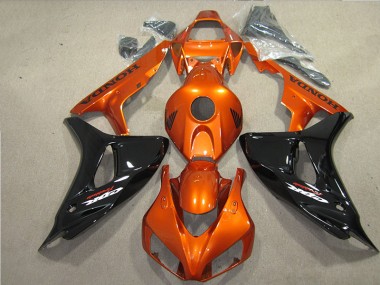 CBR 1000 RR 06-07 Motorrad Verkleidungen - Schwarz Orange Fireblade