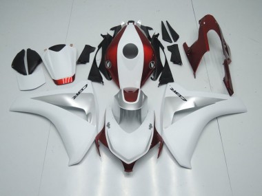CBR 1000 RR 08-11 Motorrad Verkleidungen - Candy Rot Weiß und Silber