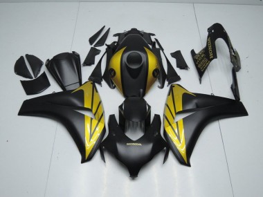 CBR 1000 RR 08-11 Motorrad Verkleidungen - Matt Schwarz und Gold