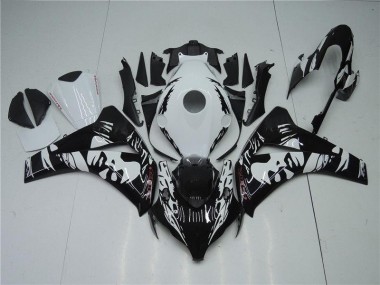 CBR 1000 RR 08-11 Motorrad Verkleidungen - Schwarz Weiß