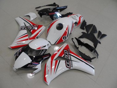 CBR 1000 RR 08-11 Motorrad Verkleidungen - Weiß Rot HRC