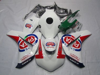 CBR 1000 RR 08-11 Motorrad Verkleidungen - Weiß Rot PATA
