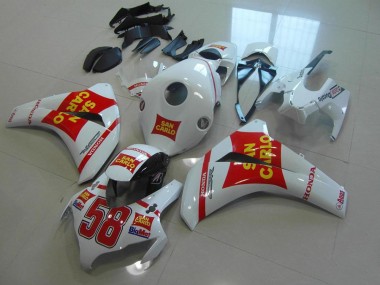 CBR 1000 RR 08-11 Motorrad Verkleidungen - Weiß San Carlo