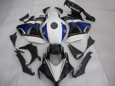 CBR 1000 RR 08-11 Motorrad Verkleidungen - Weiß Schwarz Blau
