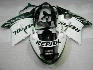 CBR 1100 XX 96-07 Motorrad Verkleidungen - Weiß Schwarz Repsol