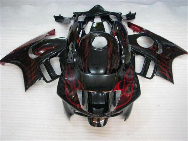 CBR 600 F3 95-98 Motorrad Verkleidungen - Schwarz rote Flamme CBR 600 F3 95-98 Motorrad Verkleidungen - Schwarz rote Flamme