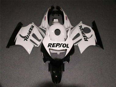 CBR 600 F3 95-98 Motorrad Verkleidungen - Weiß Schwarz Repsol