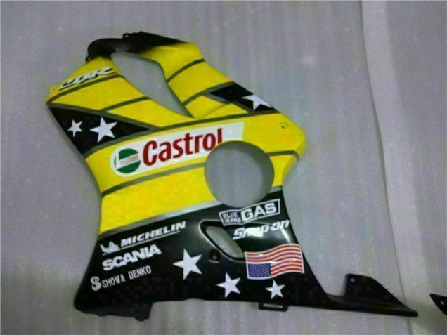 CBR 600 F4i 01-03 Motorrad Verkleidungen - Gelb Schwarz Castrol Cycle World CBR 600 F4i 01-03 Motorrad Verkleidungen - Gelb Schwarz Castrol Cycle World