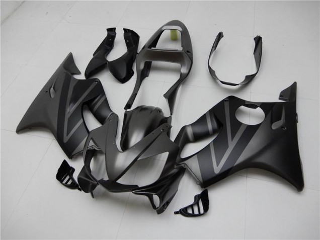 CBR 600 F4i 01-03 Motorrad Verkleidungen - Matt Schwarz Grau CBR 600 F4i 01-03 Motorrad Verkleidungen - Matt Schwarz Grau