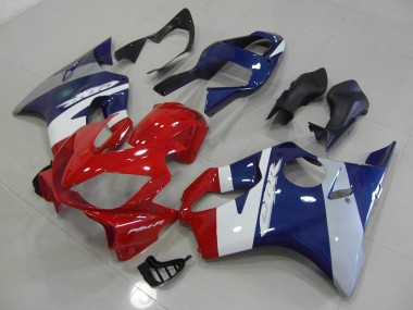 CBR 600 F4i 01-03 Motorrad Verkleidungen - Rot Blau Silber