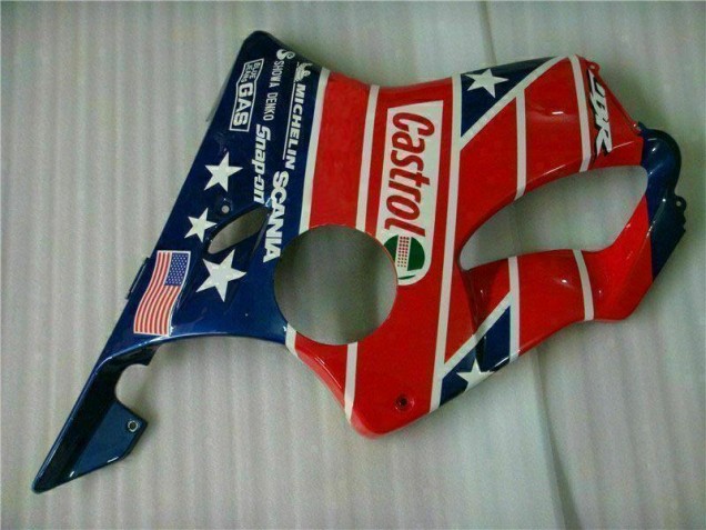 CBR 600 F4i 01-03 Motorrad Verkleidungen - Rot Weiß Blau Castrol Cycle World CBR 600 F4i 01-03 Motorrad Verkleidungen - Rot Weiß Blau Castrol Cycle World