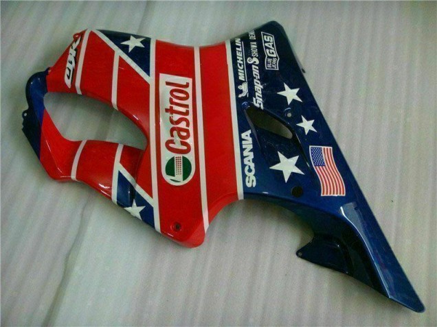 CBR 600 F4i 01-03 Motorrad Verkleidungen - Rot Weiß Blau Castrol Cycle World CBR 600 F4i 01-03 Motorrad Verkleidungen - Rot Weiß Blau Castrol Cycle World