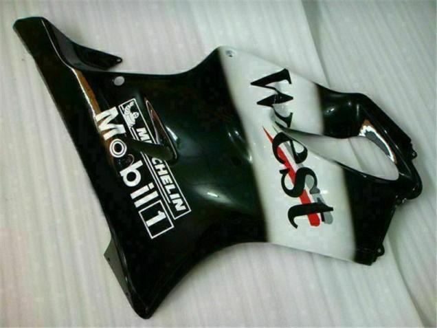 CBR 600 F4i 01-03 Motorrad Verkleidungen - Weiß Schwarz West CBR 600 F4i 01-03 Motorrad Verkleidungen - Weiß Schwarz West
