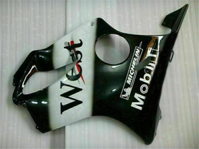 CBR 600 F4i 01-03 Motorrad Verkleidungen - Weiß Schwarz West CBR 600 F4i 01-03 Motorrad Verkleidungen - Weiß Schwarz West