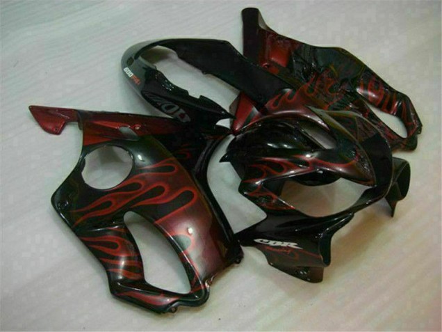 CBR 600 F4i 04-07 Motorrad Verkleidungen - Rot Flamme