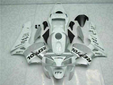 CBR 600 RR 03-04 Motorrad Verkleidungen - Weiß Silber Repsol