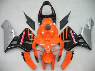 CBR 600 RR 05-06 Motor Verkleidungen - Orange Schwarz