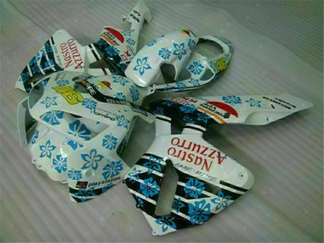 CBR 600 RR 05-06 Motorrad Verkleidung - Weiß Blau Nastro Azzurro 46 CBR 600 RR 05-06 Motorrad Verkleidung - Weiß Blau Nastro Azzurro 46