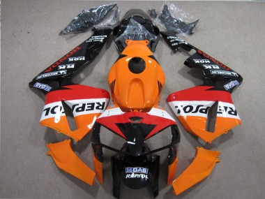 CBR 600 RR 05-06 Motorrad Verkleidungen - Orange Rot Schwarz Repsol
