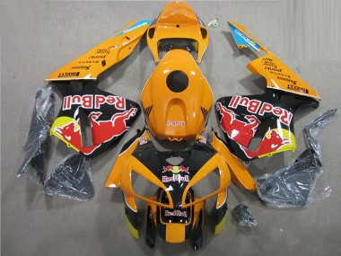 CBR 600 RR 05-06 Motorrad Verkleidungen - Orange Schwarz Rot Bull