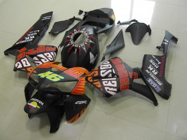 CBR 600 RR 05-06 Motorrad Verkleidungen - Rossi Matt Schwarz CBR 600 RR 05-06 Motorrad Verkleidungen - Rossi Matt Schwarz