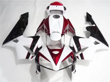 CBR 600 RR 05-06 Motorrad Verkleidungen - Rot Weiß Schwarz