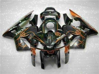 CBR 600 RR 05-06 Motorrad Verkleidungen - Schwarz Orange BACARDI