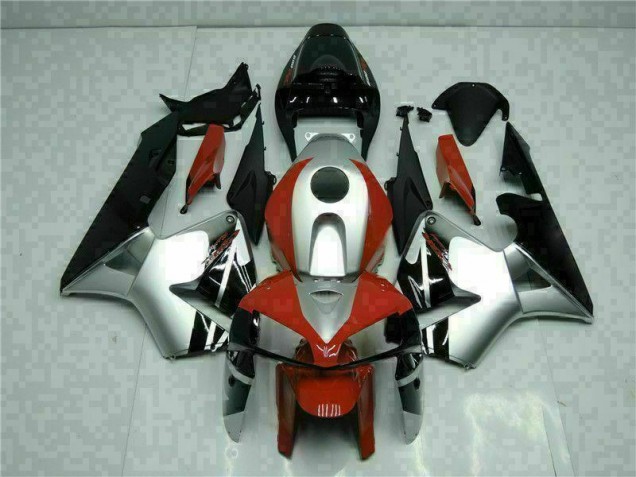 CBR 600 RR 05-06 Motorrad Verkleidungen - Schwarz Silber Rot CBR 600 RR 05-06 Motorrad Verkleidungen - Schwarz Silber Rot