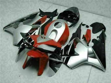 CBR 600 RR 05-06 Motorrad Verkleidungen - Schwarz Silber Rot