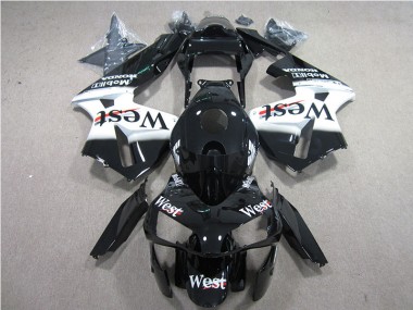 CBR 600 RR 05-06 Motorrad Verkleidungen - Schwarz Weißes Westmuster