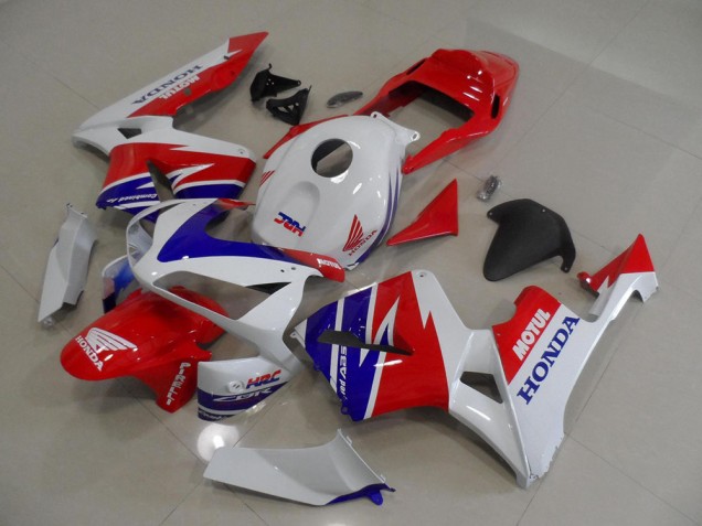 CBR 600 RR 05-06 Motorrad Verkleidungen - Weiß Blau Rot Motul HRC