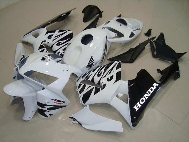 CBR 600 RR 05-06 Motorrad Verkleidungen - Weiß Schwarz CBR 600 RR 05-06 Motorrad Verkleidungen - Weiß Schwarz