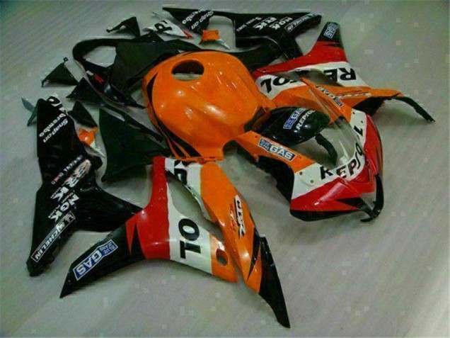 CBR 600 RR 07-08 Motorrad Verkleidung - Orange Schwarz Repsol CBR 600 RR 07-08 Motorrad Verkleidung - Orange Schwarz Repsol