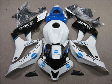 CBR 600 RR 07-08 Motorrad Verkleidungen - Blau Weiß Schwarz Konica Minolta MAPEI