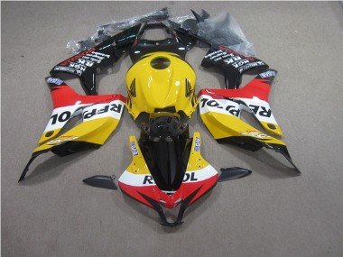CBR 600 RR 07-08 Motorrad Verkleidungen - Gelb Rot Schwarz Repsol