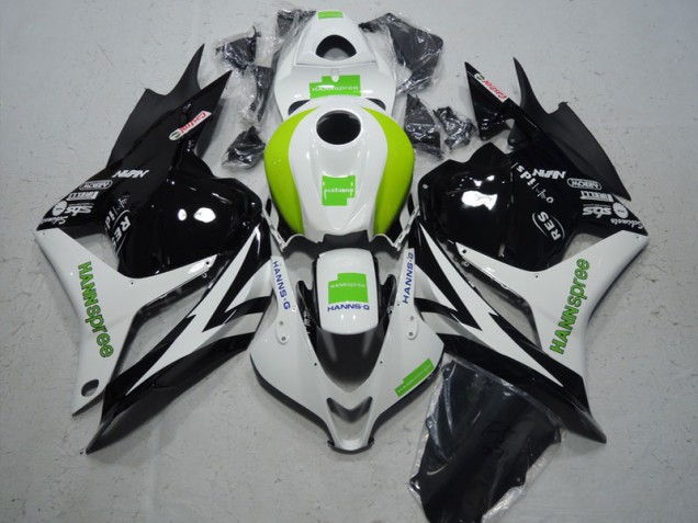 CBR 600 RR 09-12 Motorrad Verkleidung - Schwarz Weiß Grün Hannspree CBR 600 RR 09-12 Motorrad Verkleidung - Schwarz Weiß Grün Hannspree