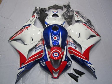 CBR 600 RR 09-12 Motorrad Verkleidung - Weiß Blau Rot