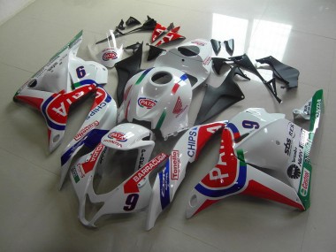 CBR 600 RR 09-12 Motorrad Verkleidungen - Rot Weiß Pata