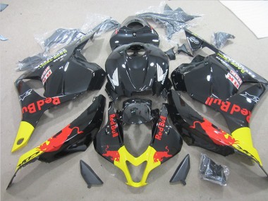CBR 600 RR 09-12 Motorrad Verkleidungen - Schwarz Gelb Rot Bull