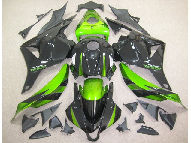CBR 600 RR 09-12 Motorrad Verkleidungen - Schwarz Grün CBR 600 RR 09-12 Motorrad Verkleidungen - Schwarz Grün