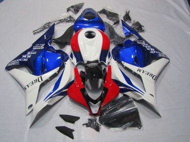 CBR 600 RR 09-12 Motorrad Verkleidungen - Weiß Blau Rot DREAM