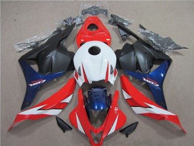 CBR 600 RR 09-12 Motorrad Verkleidungen - Weiß Rot Blau
