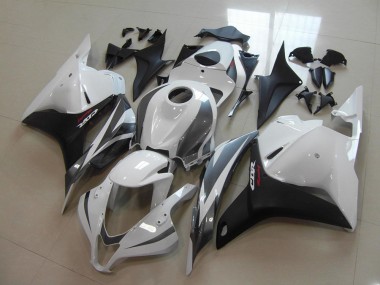 CBR 600 RR 09-12 Motorrad Verkleidungen - Weiß Schwarz Grau