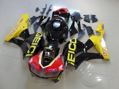 CBR 600 RR 13-21 Motorrad Verkleidungen - Gelb Schwarz Geico